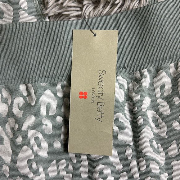 NWT Sweaty Betty Blue Leopard Print Jacquard Base Layer Leggings Size S - Picture 4 of 8